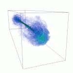 A simulated relativistic AGN jet.