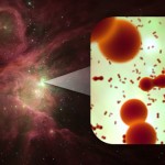 Herschel found oxygen molecules in a dense patch of gas and dust adjacent to star-forming regions in the Orion nebula. Image credit: ESA/NASA/JPL-Caltech