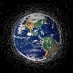An artist's impression of Earth surrounded by space junk. Illustration by Photo Researchers/Getty Images