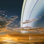 Ron Miller observa os anéis a partir da troposfera de Saturno