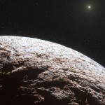 Impressão artística da superfície do planeta-anão Makemake