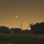 Após o por do sol, será possível ver, a Oeste, a mais estreita conjunção de planetas visíveis a olho nu de 2013.