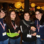 Joana Baptista (Telecomunicações), Francisca Coelho (Aerodinâmica), Mariana Sousa (Software) e Rute Silva (Eletrónica), alunas do 10º ano, da Escola Básica e Secundária de Santa Maria